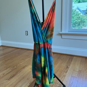 Rainbow tiedye romper
